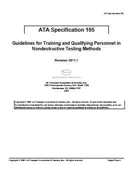 ATA Spec 105-2017 Guidelines for Training and Qualifying Personn